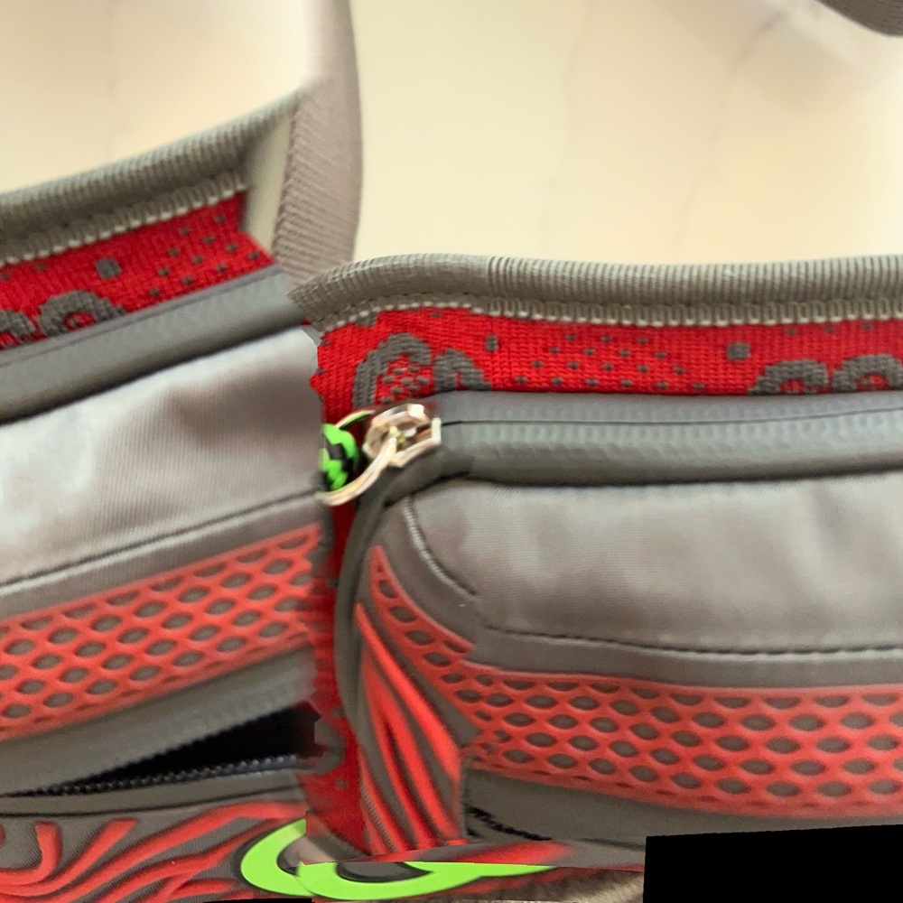 Gucci Red and Gray Crossbody Bag with Neon Green Accents - Picture 8 of 15